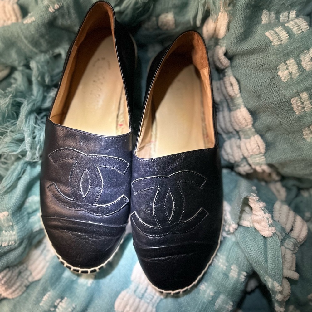 CHANEL Lambskin Espadrilles